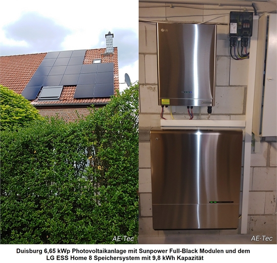 Duisburg 6,65 Photovoltaikanlage mit Speichersystem