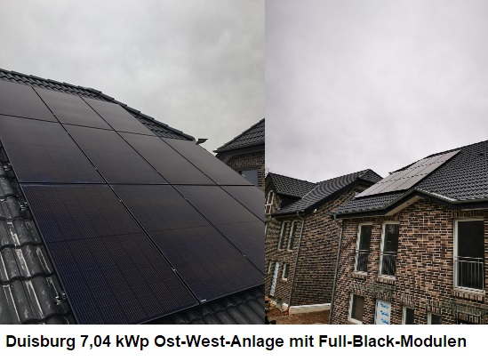 Duisburg 7,04 kWp Anlage Ost-West