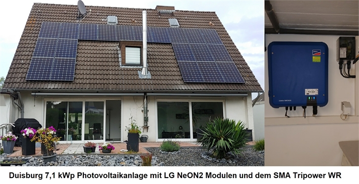 Duisburg 7,1 kWp Photovoltaikanlage