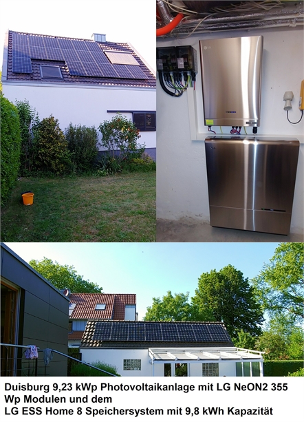 Duisburg Photovoltaikanlage mit LG Speichersystem
