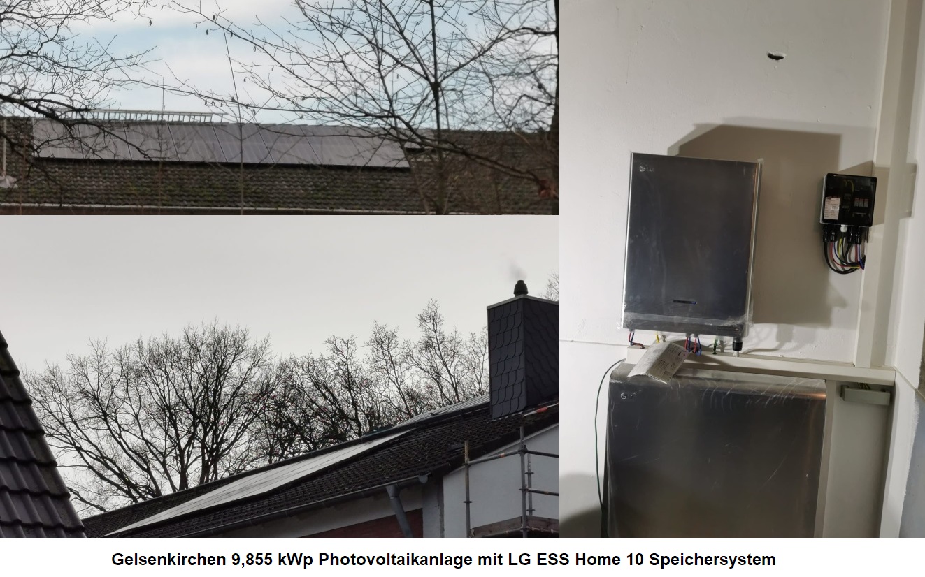 Gelsenkirchen Photovoltaikanlage mit Speichersystem