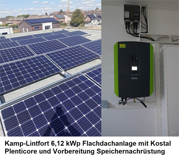Kamp-Lintfort 6,12 kWp Flachdachanlage mit Winaico Modulen