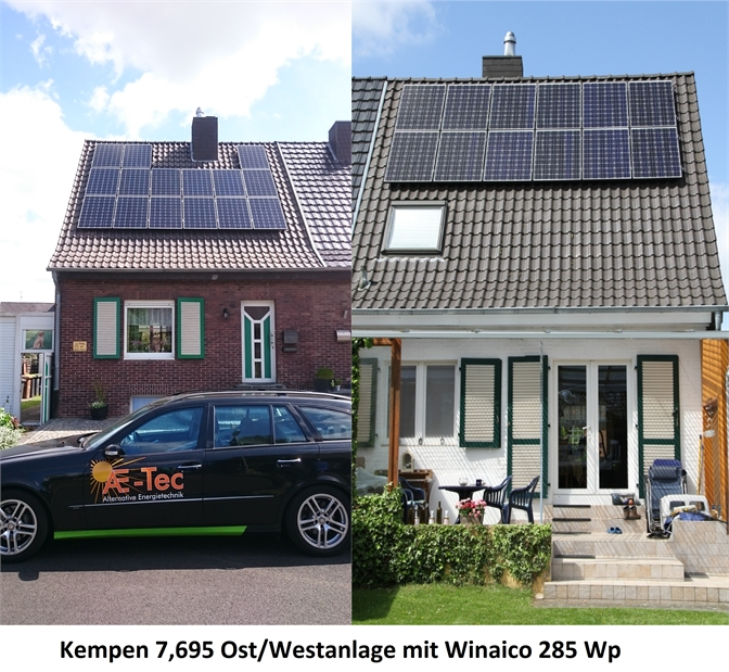 Kempen 7,695 kWp Ost-West Photovoltaikanlage