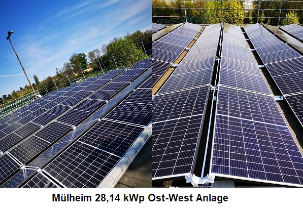 Mülheim 28,14 kWp Ost-West Anlage