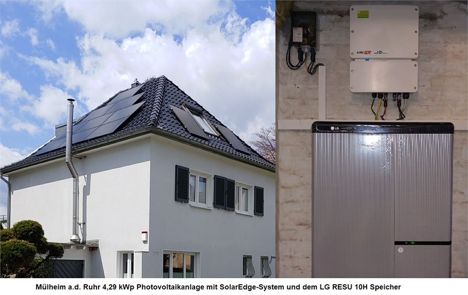Mülheim Photovoltaik mit SolarEdge und Speicher