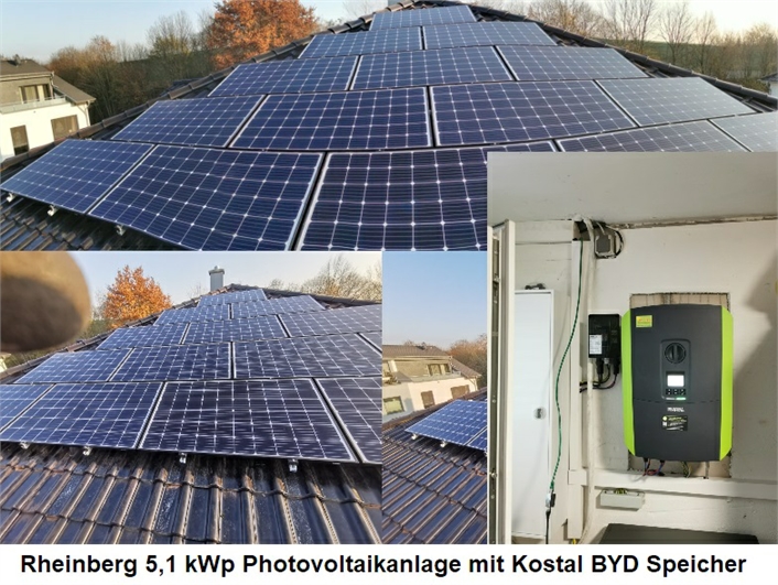 Rheinberg 5,1 kWp Photovoltaikanlage mit Speicher